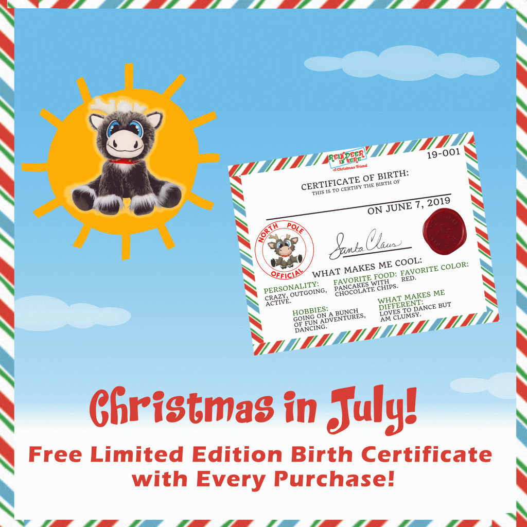 Free Birth Certificate Reindeer In Here