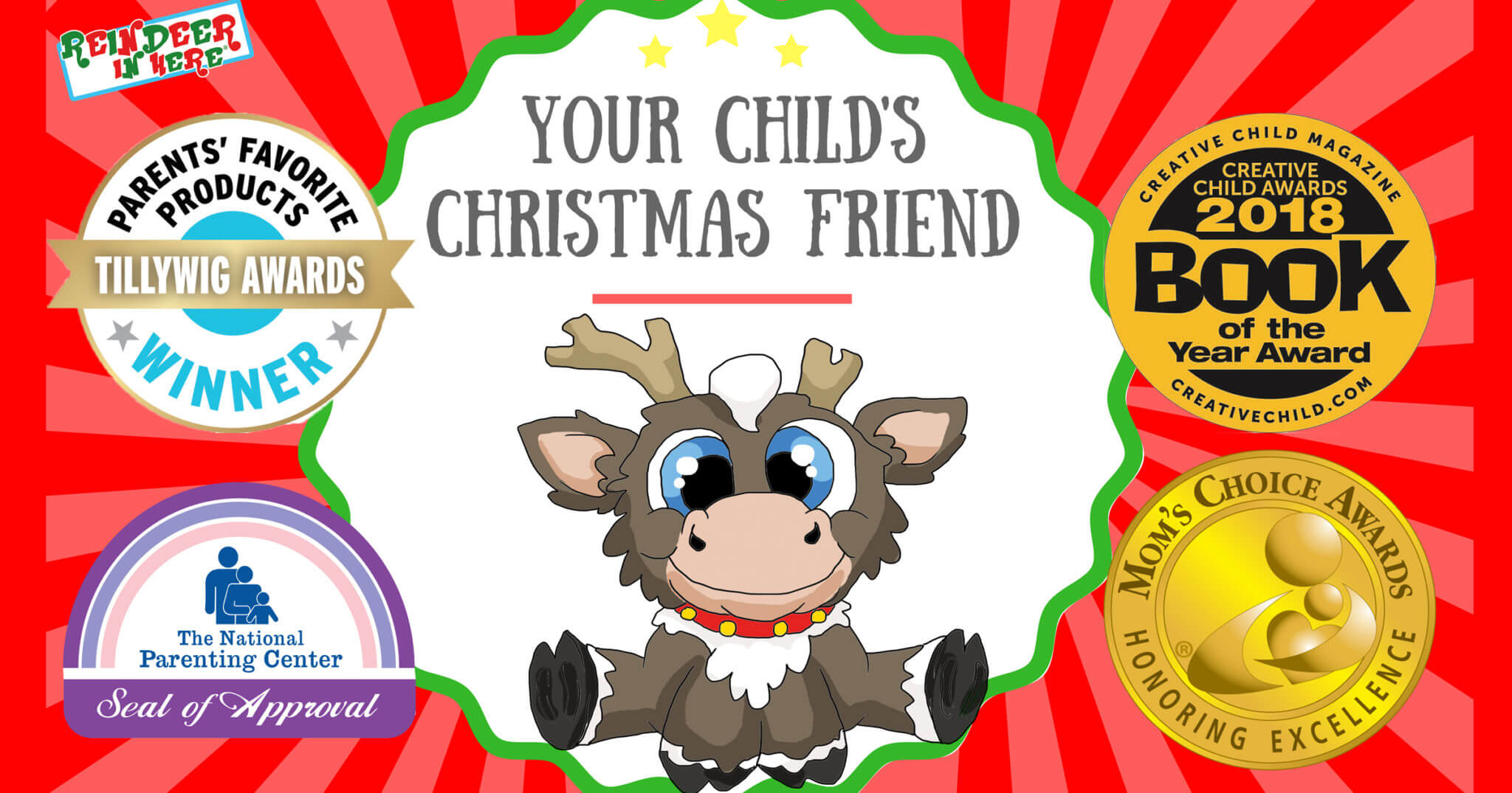 reindeer in here book and plush